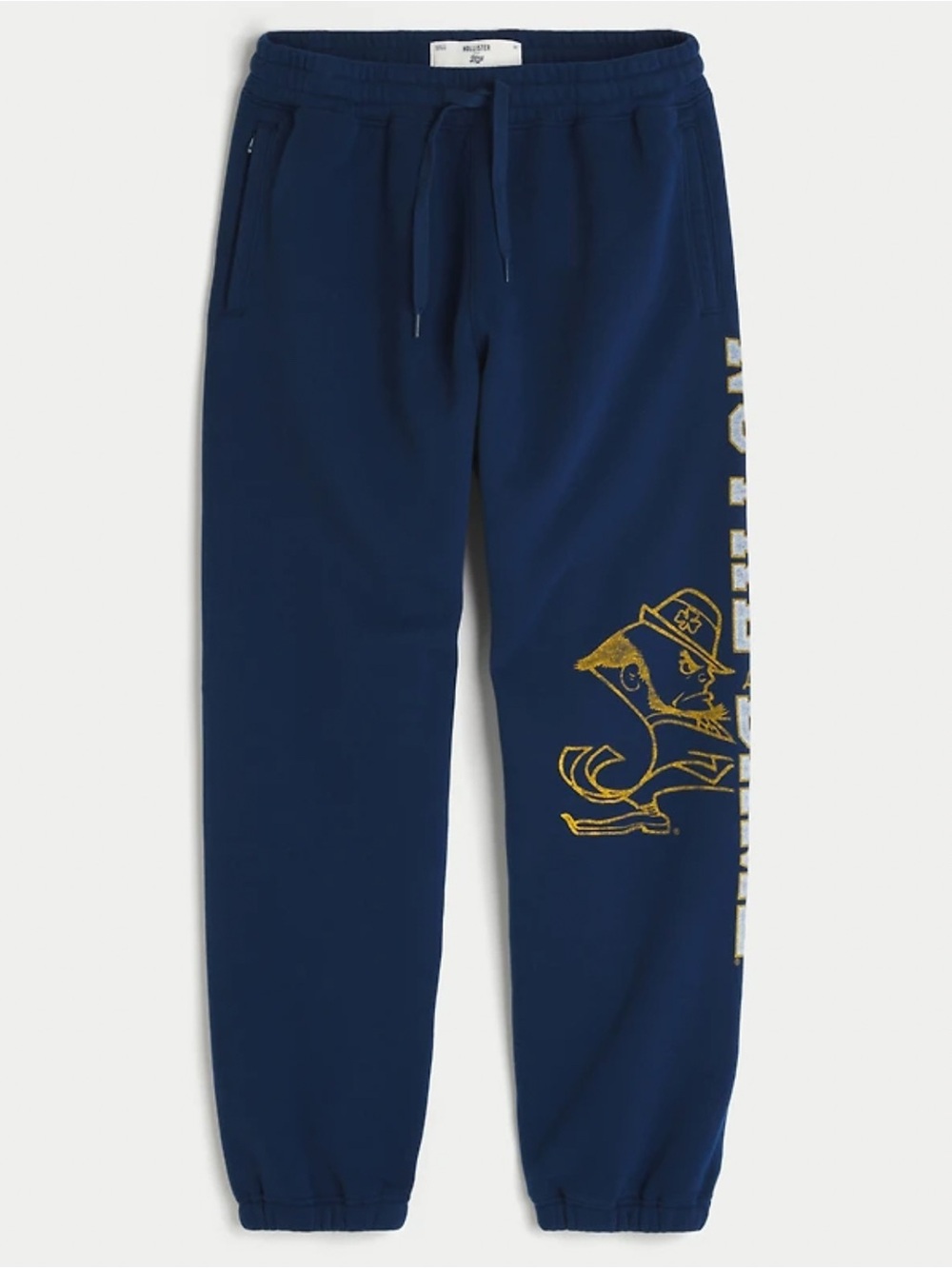 NWT Hollister University of Notre Dame Fighting Irish Graphic Baggy Joggers